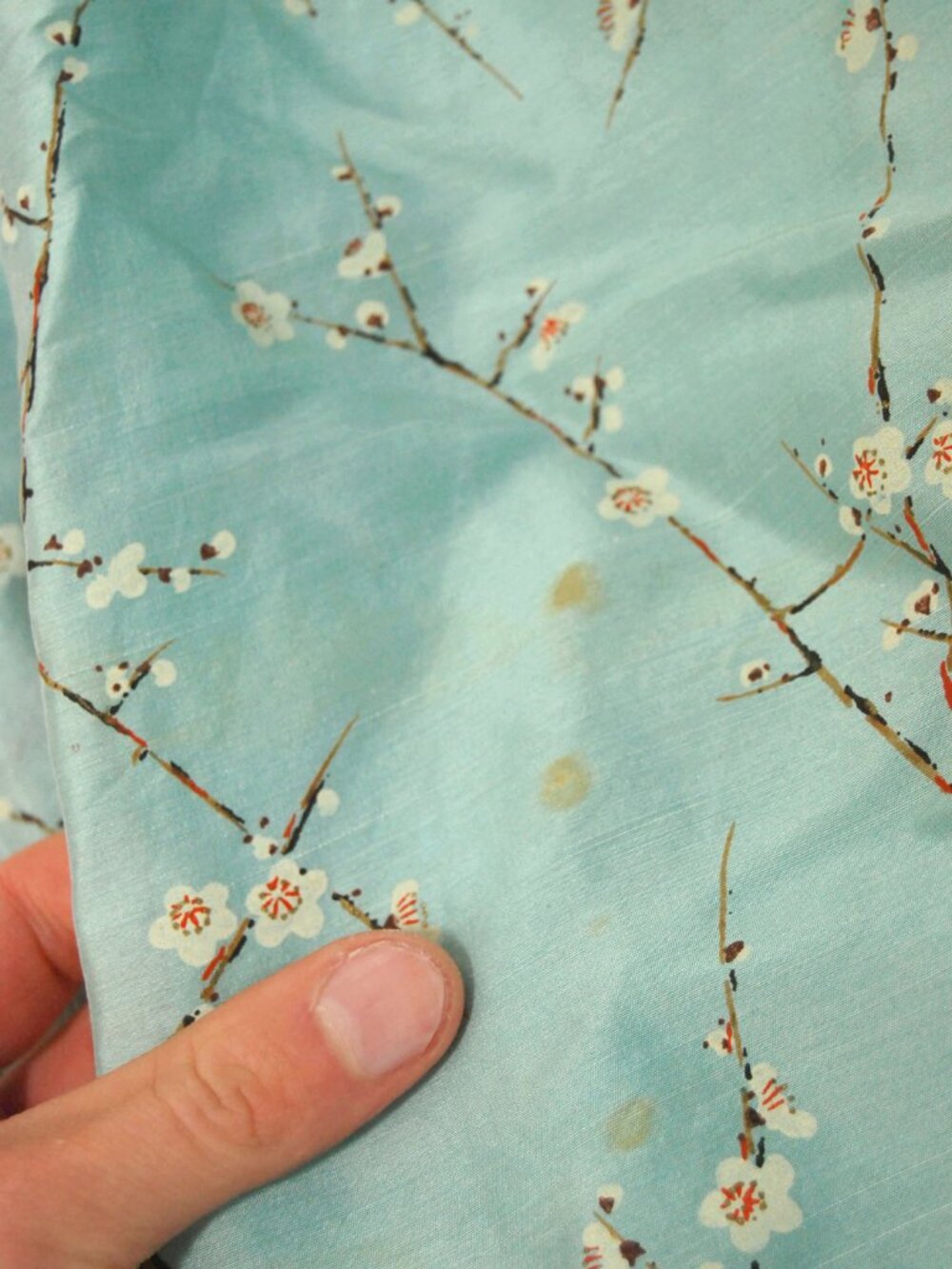 60s Sheath Dress (S) small light blue vintage midi floral collared mod - Picture 9 of 9
